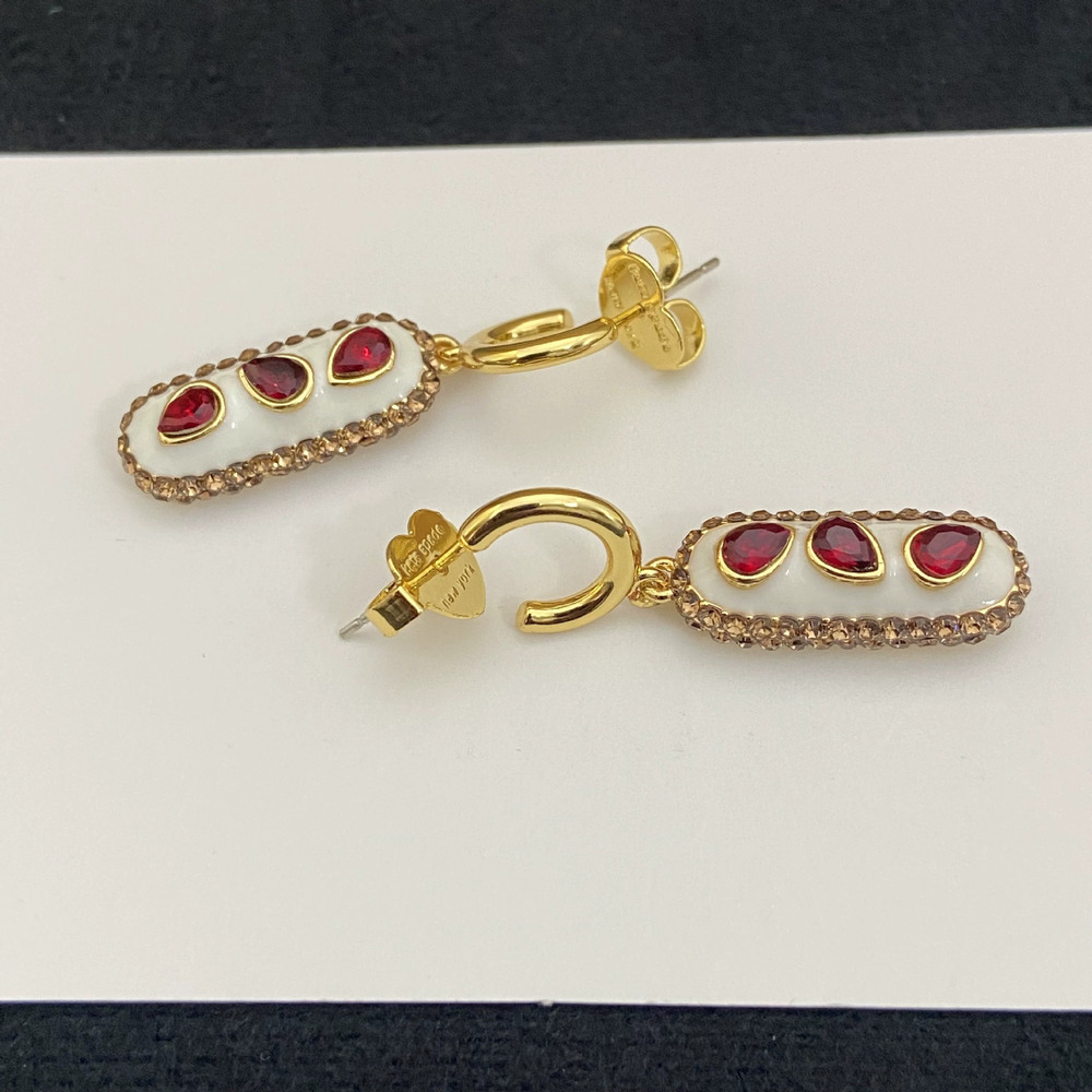 Kate SPADE Bread Shape Rhinestone Drop Earrings - Picture 4 of 6